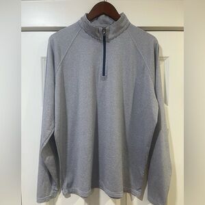 Holderness and Bourne The Reid navy and white 1/4 zip.